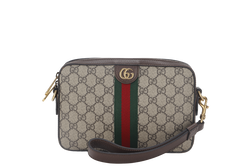 GUCCI GG OPHIDIA SUPREME CROSSBODY CANVAS (699439 527066) GOLD HARDWARE WITH DUST COVER AND BOX