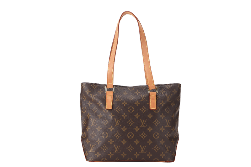 LOUIS VUITTON CABAS PIANO (M51148) MONOGRAM CANVAS TOTE BAG GOLD HARDWARE WITH DUST COVER