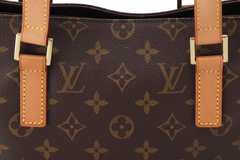 LOUIS VUITTON CABAS PIANO (M51148) MONOGRAM CANVAS TOTE BAG GOLD HARDWARE WITH DUST COVER