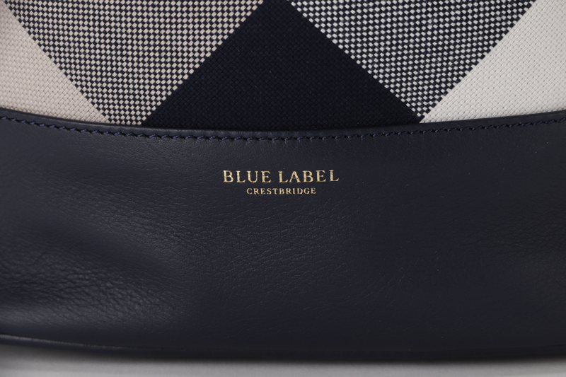 BURBERRY BLUE LABEL CRESTBRIDGE MEDIUM CANVAS BUCKET BAG GOLD HARDWARE WITH DUST COVER