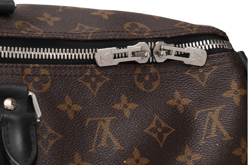 LOUIS VUITTON KEEPALL BANDOULIERE 45 (M56711) MONOGRAM MACASSAR SILVER HARDWARE (NO STRAP) WITH DUST COVER