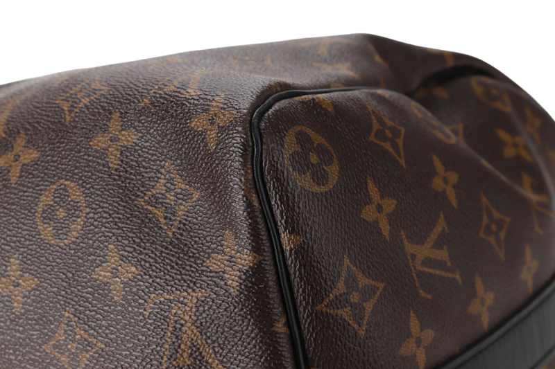 LOUIS VUITTON KEEPALL BANDOULIERE 45 (M56711) MONOGRAM MACASSAR SILVER HARDWARE (NO STRAP) WITH DUST COVER