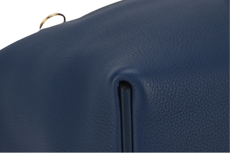 HERMES 24-24 29CM DEEP BLUE TAURILLON MAURICE VEAU SWIFT LEATHER GOLD HARDWARE STAMP Z (2021)  WITH STRAP, DUST COVER AND BOX