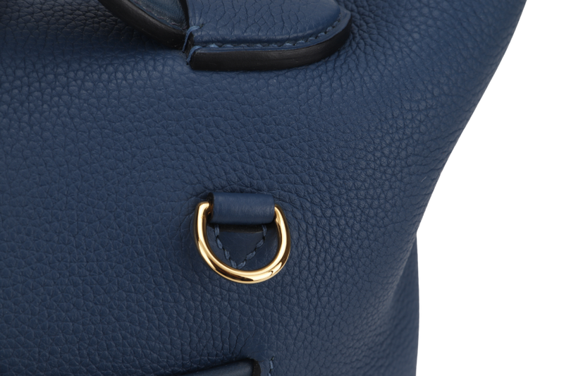 HERMES 24-24 29CM DEEP BLUE TAURILLON MAURICE VEAU SWIFT LEATHER GOLD HARDWARE STAMP Z (2021)  WITH STRAP, DUST COVER AND BOX