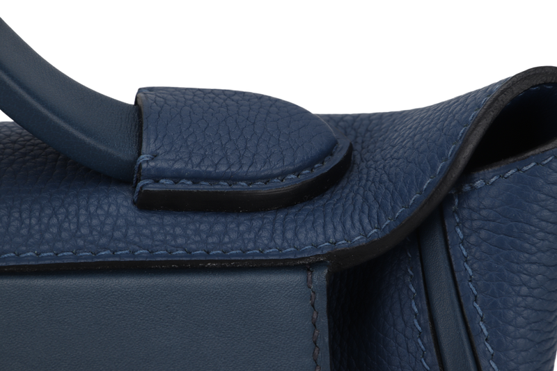 HERMES 24-24 29CM DEEP BLUE TAURILLON MAURICE VEAU SWIFT LEATHER GOLD HARDWARE STAMP Z (2021)  WITH STRAP, DUST COVER AND BOX