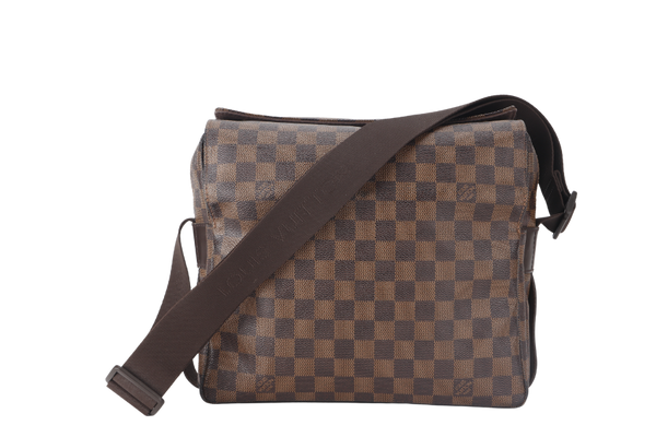 LOUIS VUITTON NAVIGLIO DAMIER EBENE CANVAS GOLD HARDWARE NO DUST COVER