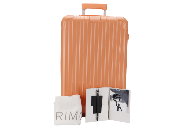 RIMOWA ESSENTIAL CABIN LIGHTWEIGHT CARRY-ON PAPAYA ORANGE LUGGAGE WITH DUST COVER