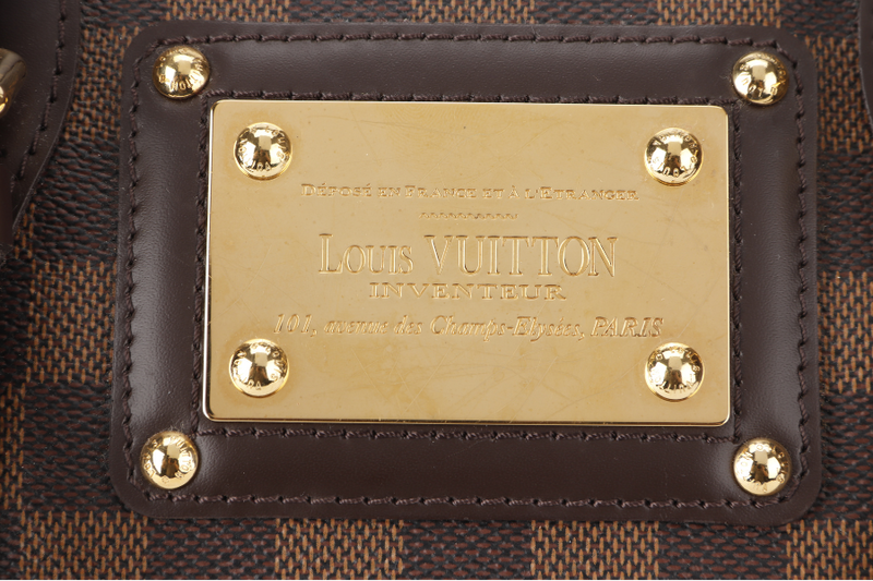 Louis vuitton bag with gold plate sale