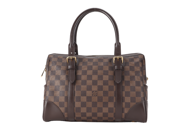 LOUIS VUITTON BERKELEY EBENE DAMIER COATED CANVAS (N52000) GOLD HARDWARE WITH DUST COVER