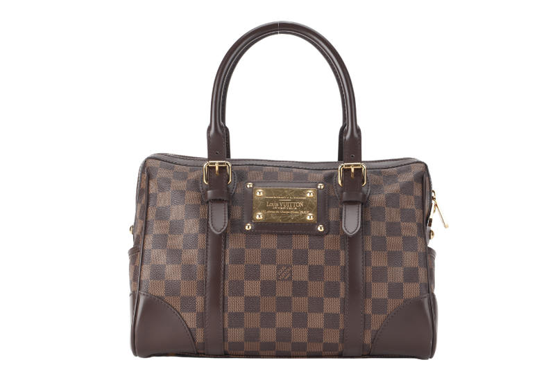 LOUIS VUITTON BERKELEY EBENE DAMIER COATED CANVAS (N52000) GOLD HARDWARE WITH DUST COVER