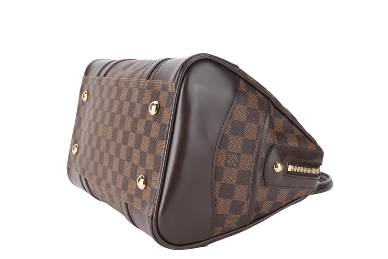 LOUIS VUITTON BERKELEY EBENE DAMIER COATED CANVAS (N52000) GOLD HARDWARE WITH DUST COVER