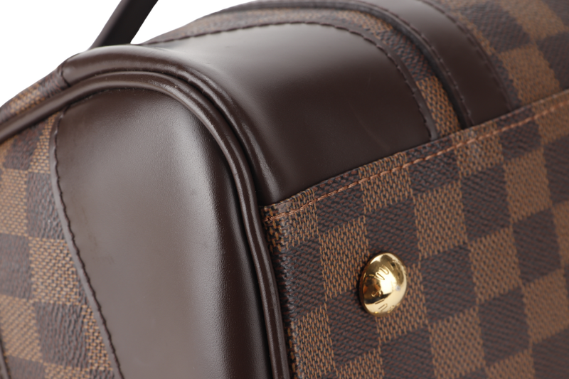 LOUIS VUITTON BERKELEY EBENE DAMIER COATED CANVAS (N52000) GOLD HARDWARE WITH DUST COVER