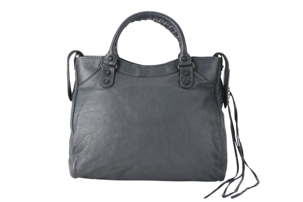 BALENCIAGA CLASSIC VELO (235216) PRETA LEATHER WITH MIRROR, STRAP AND DUST COVER