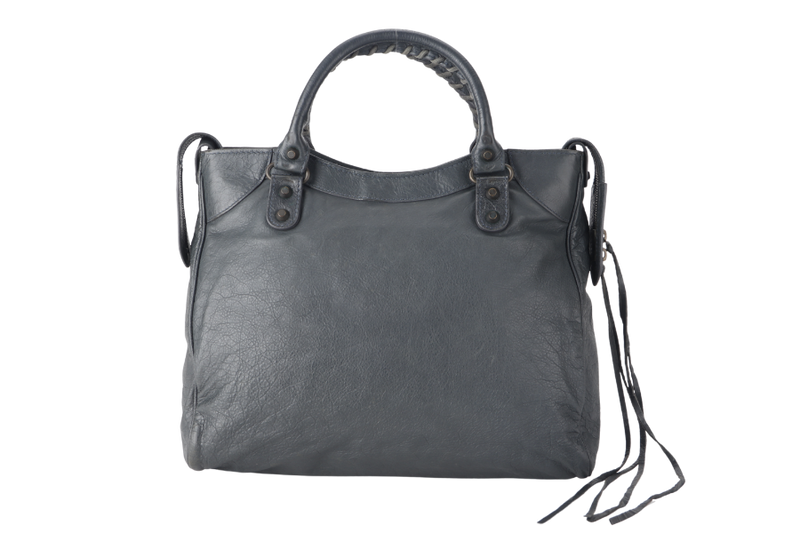 BALENCIAGA CLASSIC VELO (235216) PRETA LEATHER WITH MIRROR, STRAP AND DUST COVER