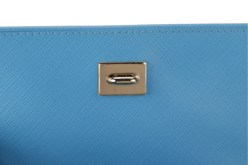 SALVATORE FERRAGAMO CARRIE VARA (EZ.21 F570) BLUE LEATHER 2WAY BAG GOLD HARDWARE WITH DUST COVER