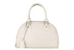 LOUIS VUITTON BOWLING MONTAIGNE PM (M6932J) WHITE EPI LEATHER SILVER HARDWARE WITH DUST COVER