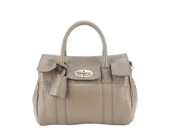 MULBERRY BAYSWATER SMALL SATCHEL BROWN LEATHER GOLD HARDWARE WITH STRAPS NO DUST COVER