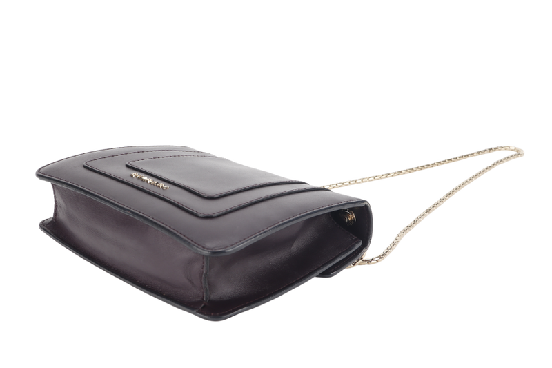 BVLGARI SERPENTI FOREVER (EK.D16.281230) CROSS BODY DARK BROWN LEATHER GOLD HARDWARE WITH MIRROR AND DUST COVER