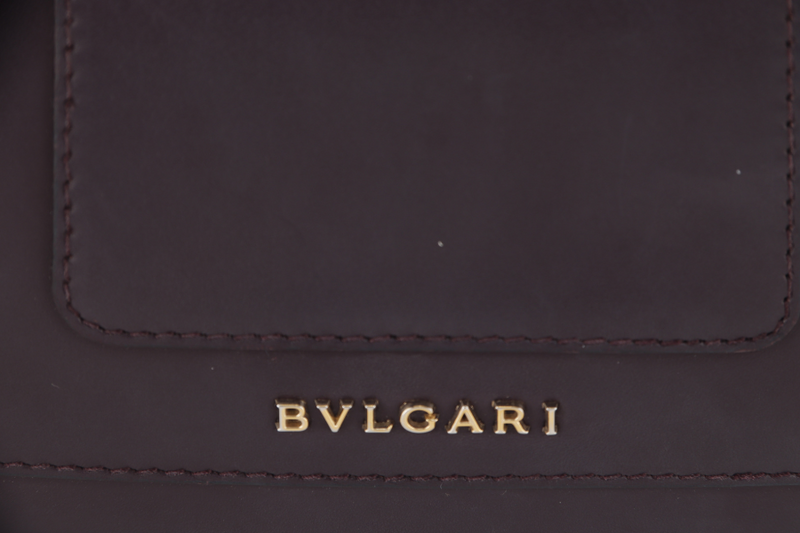 BVLGARI SERPENTI FOREVER (EK.D16.281230) CROSS BODY DARK BROWN LEATHER GOLD HARDWARE WITH MIRROR AND DUST COVER