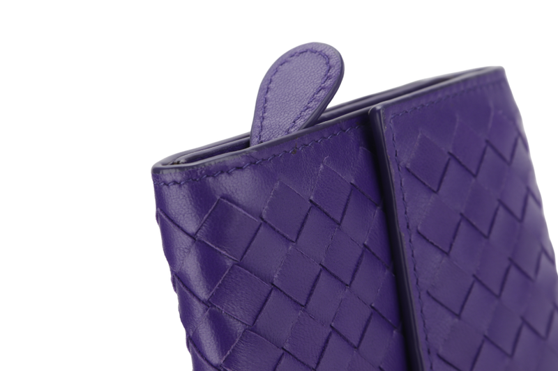 BOTTEGA VENETA INTRECCIATO PURPLE LONG ZIP WALLET (B04797185N) LEATHER WITH DUST COVER