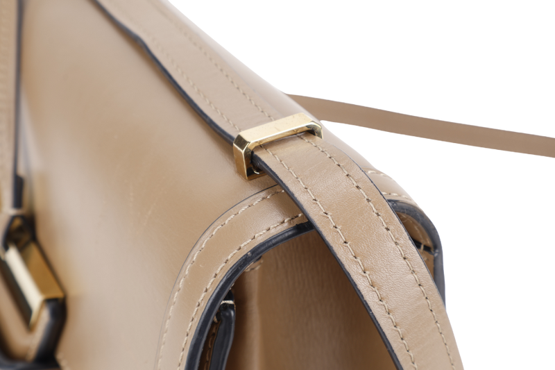 LOEWE BARCELONA MEDIUM BROWN LEATHER CALF LEATHER GOLD HARDWARE NO DUST COVER