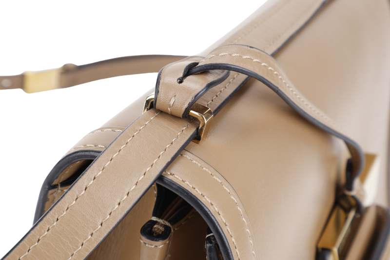 LOEWE BARCELONA MEDIUM BROWN LEATHER CALF LEATHER GOLD HARDWARE NO DUST COVER