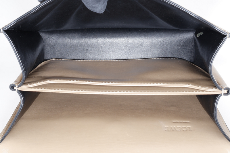 LOEWE BARCELONA MEDIUM BROWN LEATHER CALF LEATHER GOLD HARDWARE NO DUST COVER