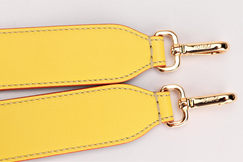 FENDI STRAP YOU, YELLOW & BLACK COLOR, GOLD HARDWARE, WITH DUST COVER