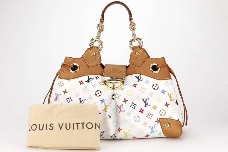 LOUIS VUITTON MULTICOLOR WHITE ARSULA BAG (TH0058), WITH DUST COVER