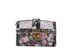 LOUIS VUITTON TRUNK CLUTCH LIBERTY ROSE CALF LEATHER WITH STRAP WITH DUST COVER AND BOX