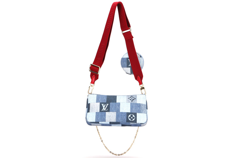 LOUIS VUITTON Denim Multi Pochette Accessoires Shoulder Bag M44990