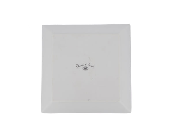 HERMES CHEVAL D'ORIENT SQUARE PLATE, 15 X 15CM, WITH BOX