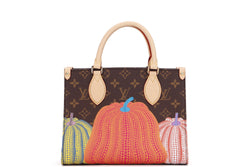 LOUIS VUITTON M46467 YAYOI KUSAMA ONTHEGO PM PUMPKIN, WITH STRAP, POUCH, DUST COVER & BOX