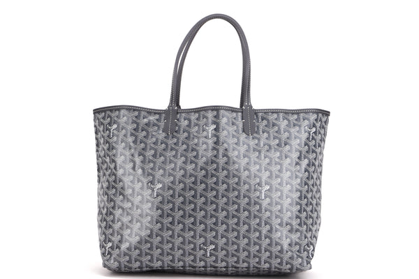 Goyard Bleu Marine Navy Blue St Louis GM Chevron Tote Bag at