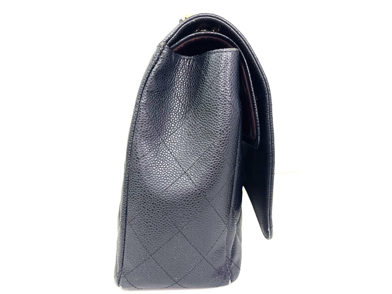 Chanel Bag Flap Flat Black Caviar Clutch / Shoulder Bag – Mightychic
