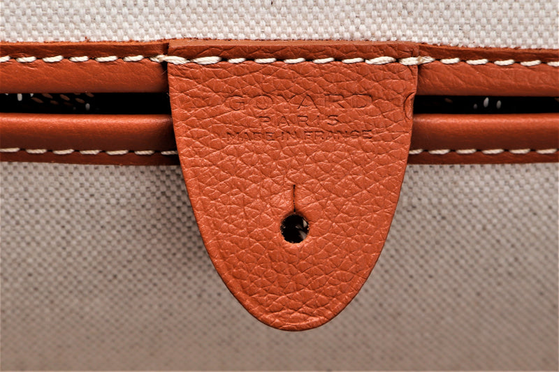 GOYARD ARTOIS MEDIUM BLACK CANVAS NATURAL LEATHER, WITH DUST COVER
