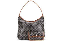 GOYARD SAC HOBO BOHEME PM NOIR ET NATUREL WITH GREEN HEART SHAPE, WITH DUST COVER