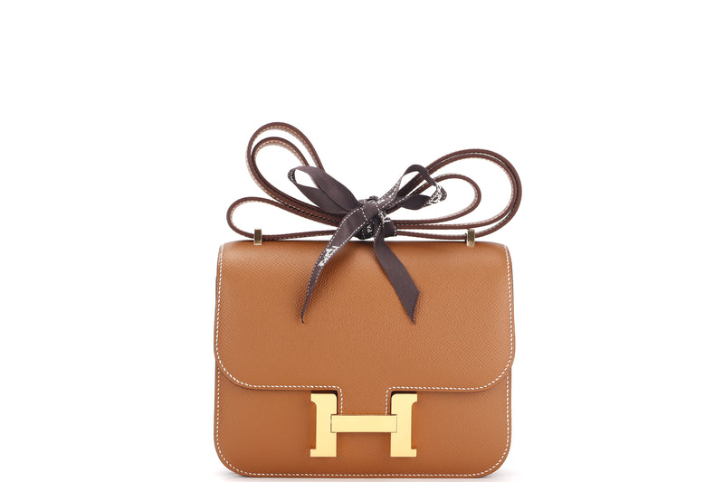 [Pre-order] HERMES CONSTANCE 18CM (STAMP U) GOLD COLOR EPSOM LEATHER, GOLD HARDWARE, WITH DUST COVER & BOX