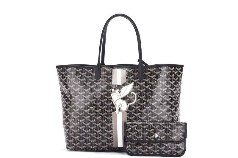 GOYARD SAINT LOUIS BLACK PM LIMITED EDITION SUPERCAT 3 MYSTERIOUS, WITH DUST COVER