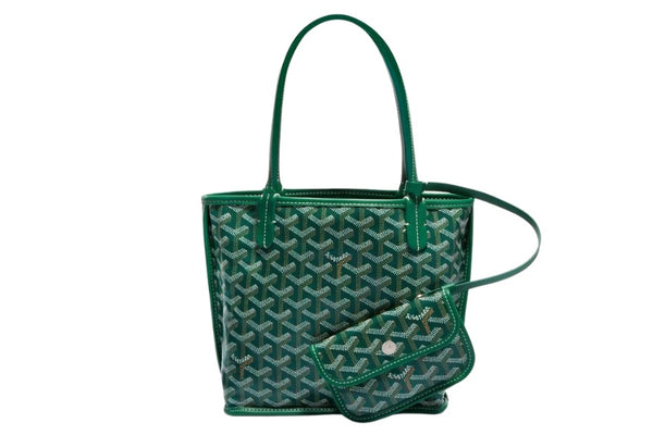 GOYARD ANJOU MINI BAG GREEN COLOR WITH DUST COVER