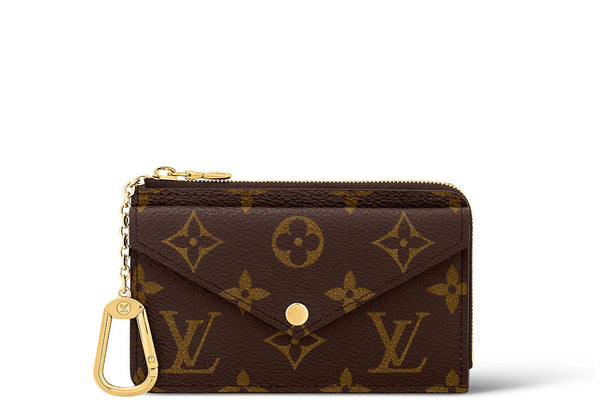 LOUIS VUITTON M69431 CARD HOLDER RECTO VERSO MONOGRAM GOLD HARDWARE, WITH DUST COVER & BOX