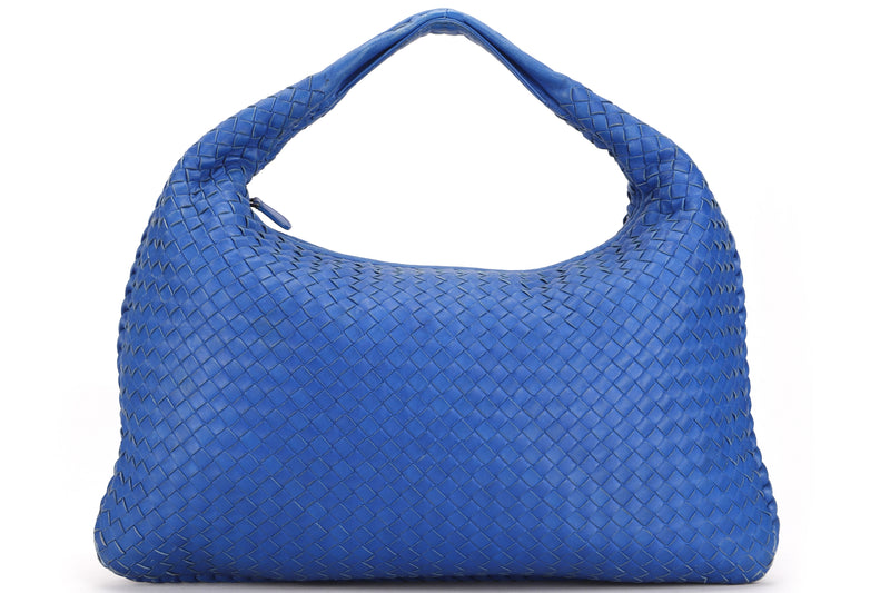 BOTTEGA VENETA BLUE COLOR INTRECCIATO HOBO BAG, W46CM, WITH DUST COVER