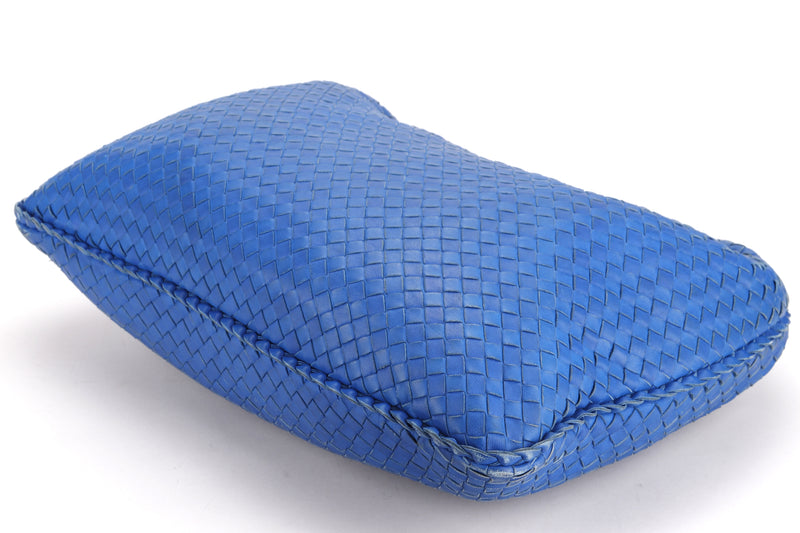 BOTTEGA VENETA BLUE COLOR INTRECCIATO HOBO BAG, W46CM, WITH DUST COVER
