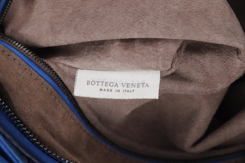BOTTEGA VENETA BLUE COLOR INTRECCIATO HOBO BAG, W46CM, WITH DUST COVER
