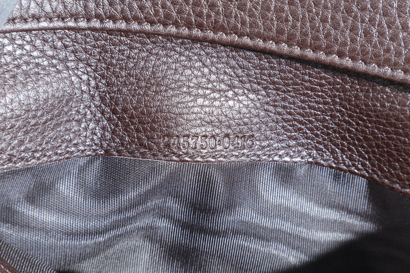 GUCCI HORSEBIT PURSES DARK BROWN GOLD HARDWARE NO DUST COVER