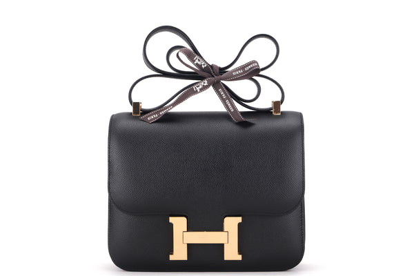HERMES CONSTANCE 24 (STAMP Z) BLACK EPSOM, GOLD HARDWARE, WITH DUST COVER & BOX