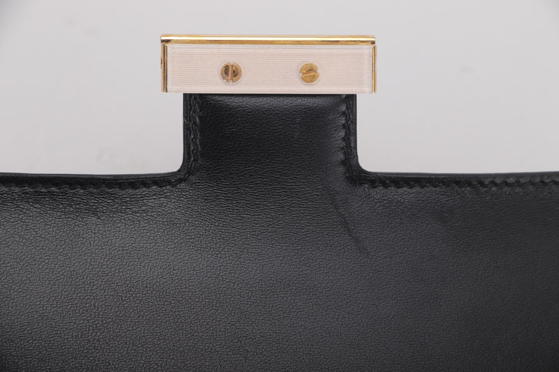 HERMES CONSTANCE 24 (STAMP Z) BLACK EPSOM, GOLD HARDWARE, WITH DUST COVER & BOX