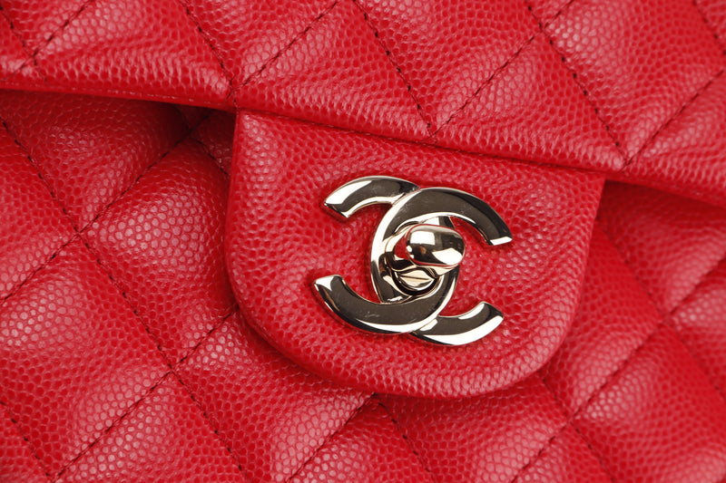 Chanel Classic Jumbo Double Flap 19B Beige Caviar Leather, Gold