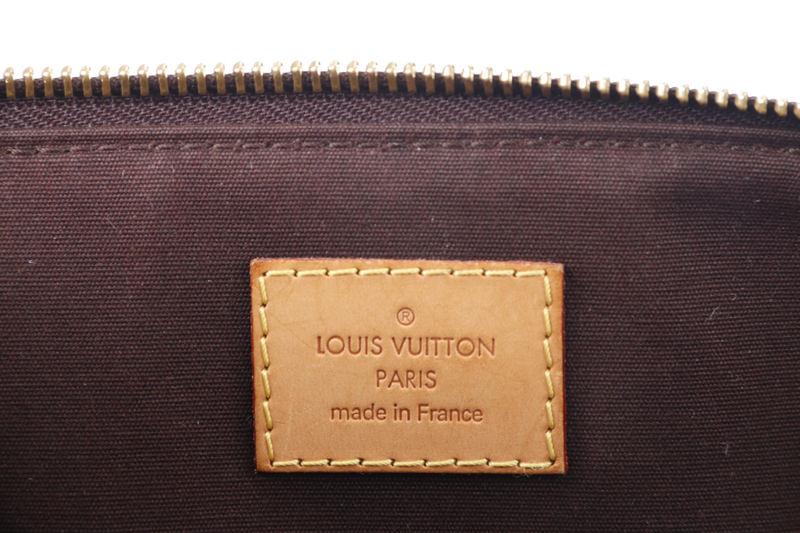 LOUIS VUITTON PM BURGUNDY MONOGRAM PATENT VERNIS GOLD HARDWARE NO DUST COVER