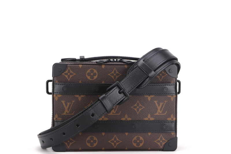 Louis Vuitton Soft Trunk Monogram Macassar Handle Bag Brown Black